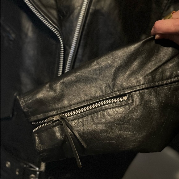 Xelement Black Classic Insulated Leather Motorcycle Biker Jacket Men Large Moto - Picture 3 of 16